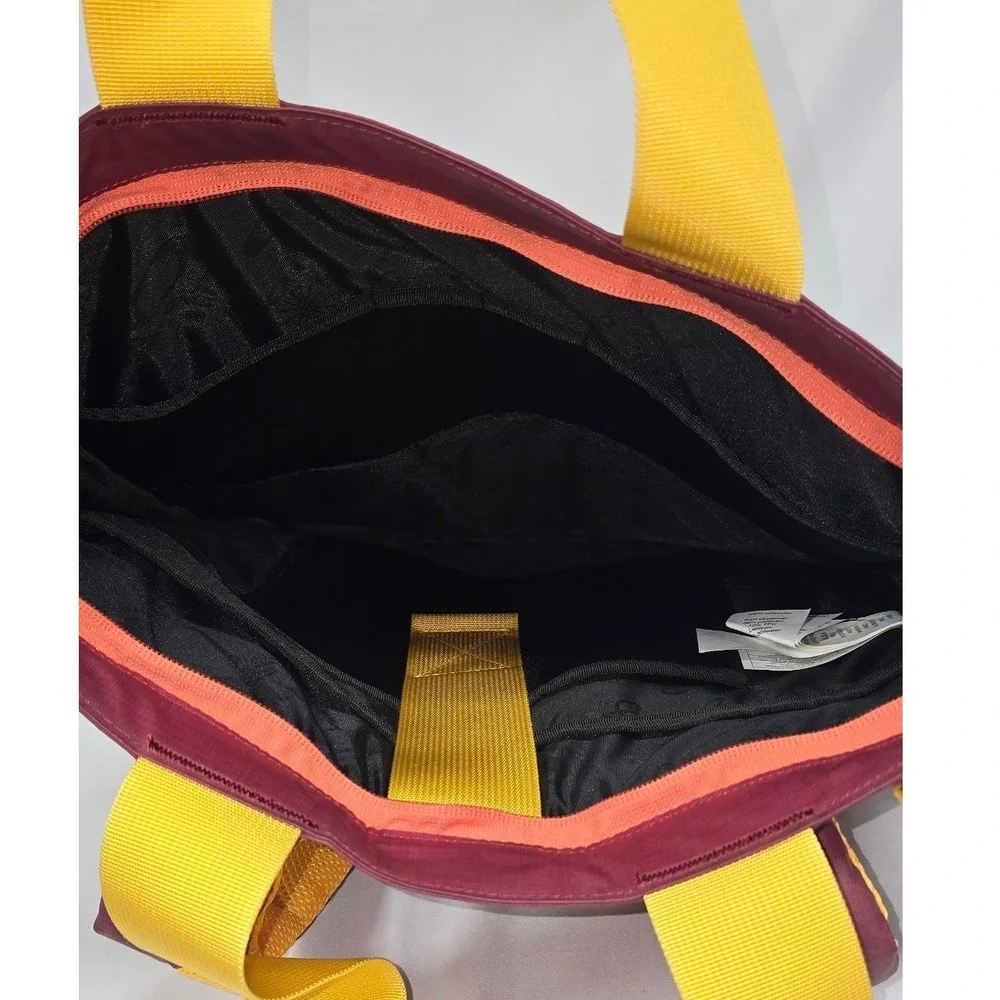 Oakley Utility Tote Backpack Burgundy Yellow Mesh Pocket Convertible Bag